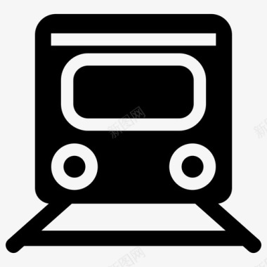 公交地铁标识火车铁路地铁图标