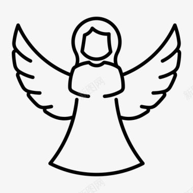 翅膀天使复活节仙女图标