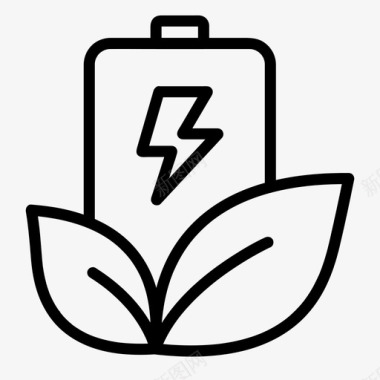 公共环境设计生态电池生态能源图标