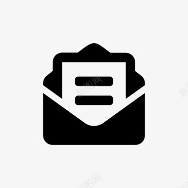 平面图家装收件箱电子邮件信件图标