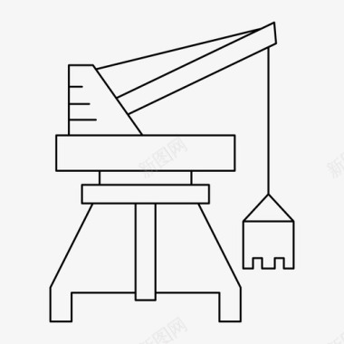 小集装箱港口集装箱起重机图标