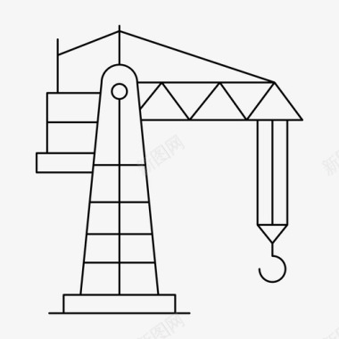 悬挂起重机建造施工图标