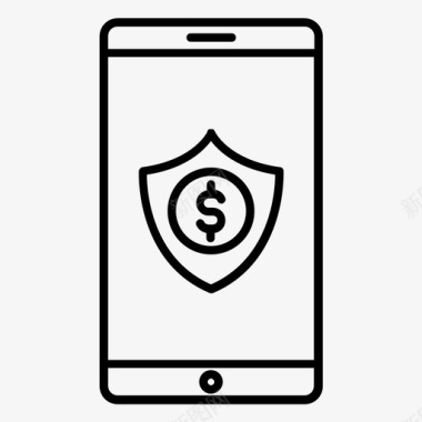 手机友加图标智能手机安全保险金钱保护图标