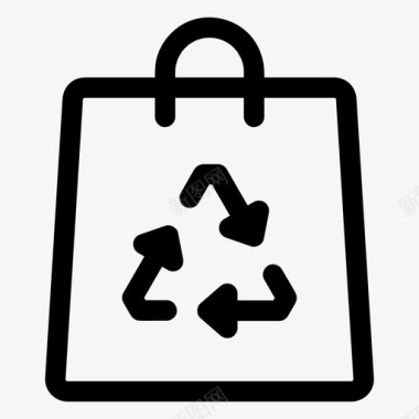 公共环境设计回收袋生态环境图标