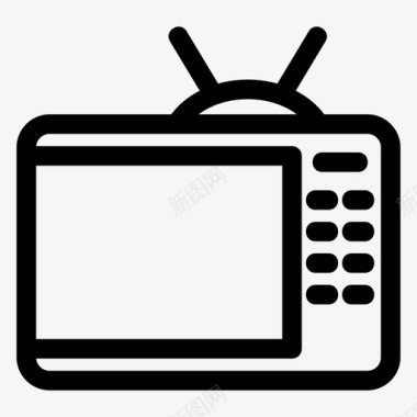 技术素材电视通信媒体图标