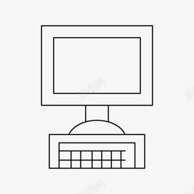 LED电子屏幕电脑桌面设备图标