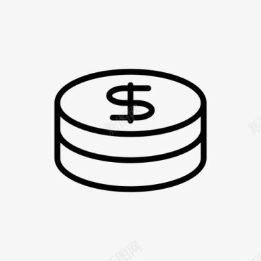 火焰美元图标美元硬币货币图标