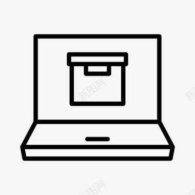 小吃盒子笔记本电脑盒子电脑图标