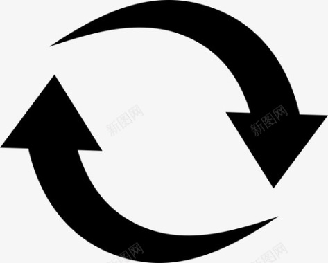 圆圈标志循环箭头圆圈图标
