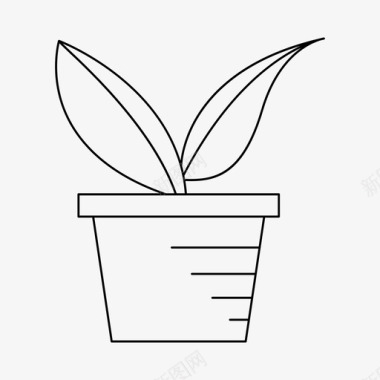 植物鲜花种植生长叶图标