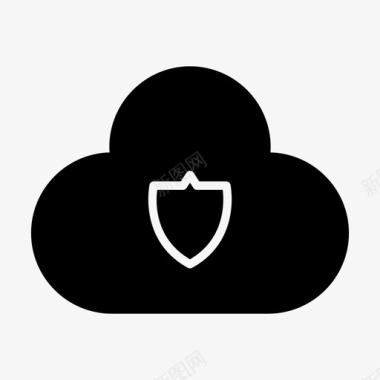 服务器云安全托管网络图标