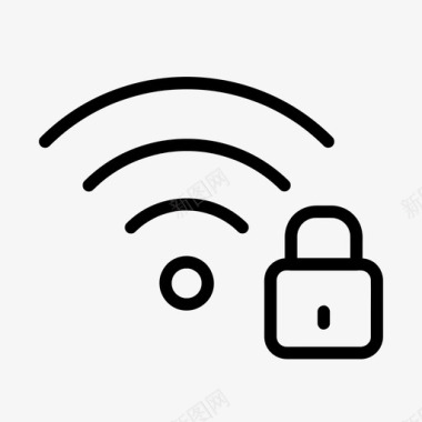 网络Wifi安全锁网络图标