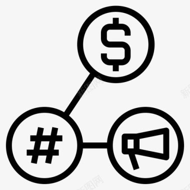 火焰美元图标社交媒体商业美元图标