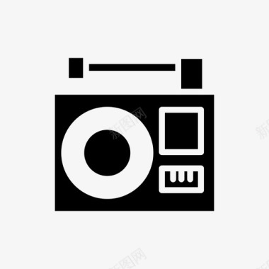 音乐收音机听多媒体图标