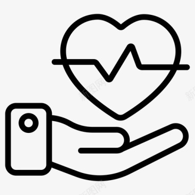 心脏护理医疗保健心脏保护图标