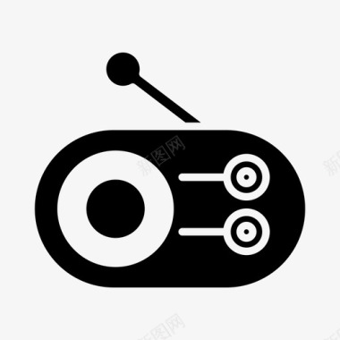 音乐收音机设备电子图标