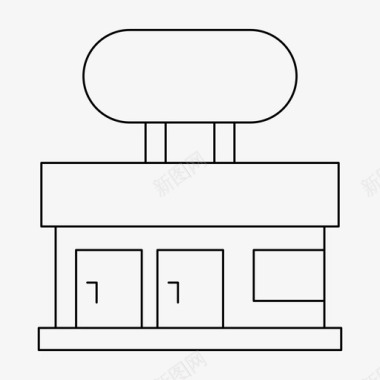 零售商店商场市场图标