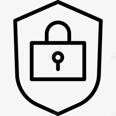 公共标识安全安全锁密码图标