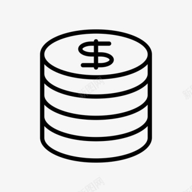 火焰美元图标货币硬币美元图标