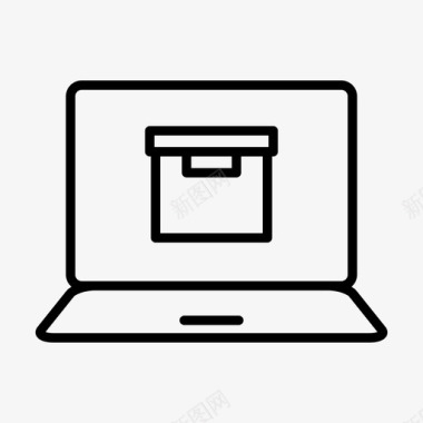 小吃盒子笔记本电脑盒子电脑图标