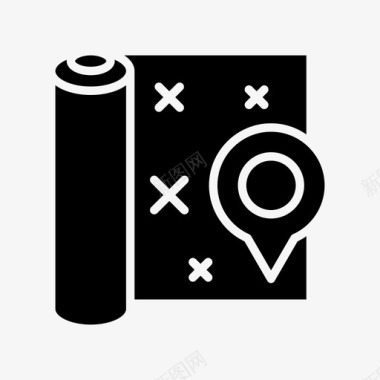 黄金位置地图文件位置图标