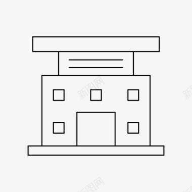 平安银行大厦建筑公寓大厦图标