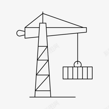 小集装箱起重机集装箱工业图标