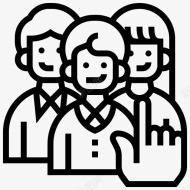 选拔录用人力图标