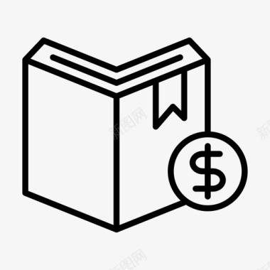 火焰美元图标书美元教育图标