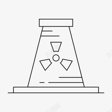 放射性光芒核能能源工业图标