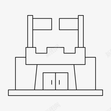 堡垒堡垒城堡中世纪图标