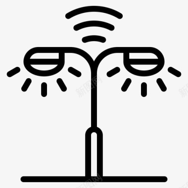 地铁站路灯路灯互联网灯图标