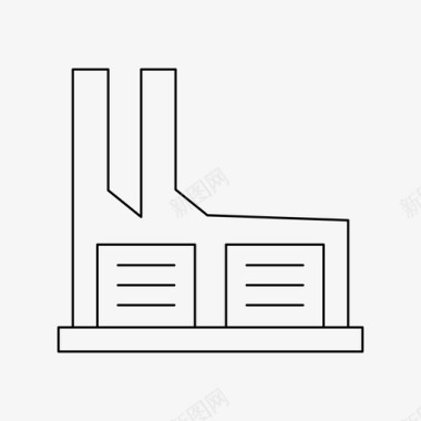厂房工厂建筑工业图标