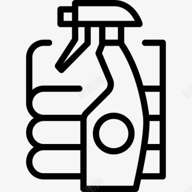 洗涤标签洗涤标识清洁瓶子洗涤剂图标