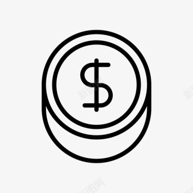 火焰美元图标美元硬币货币图标