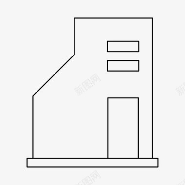 简约房子房子建筑家图标