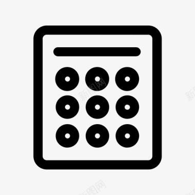 公共标识红计算器会计金融图标