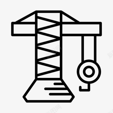 农具和建筑设备起重机建筑设备图标