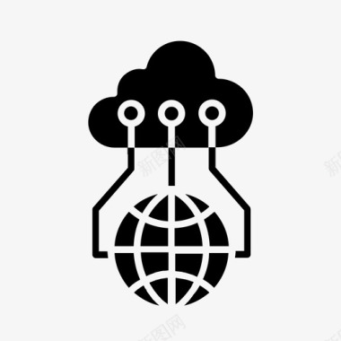 云传输云上传数据传输互联网上传图标