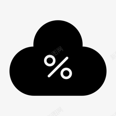 服务器云百分比托管网络图标