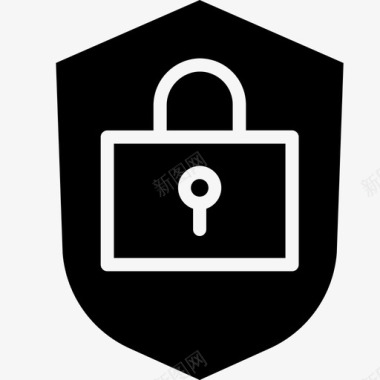 公共标识安全安全锁密码图标