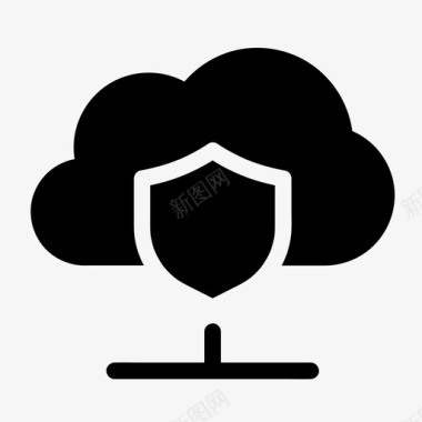 服务器云安全数据库服务器图标