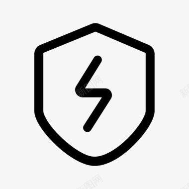 公共标识红屏蔽保护安全图标