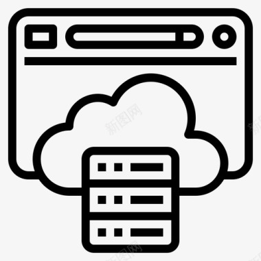 服务器云服务器数据库托管图标