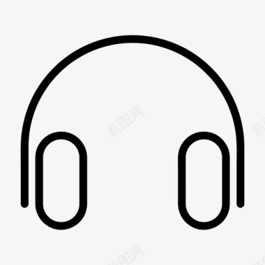 音乐耳机设备数字图标