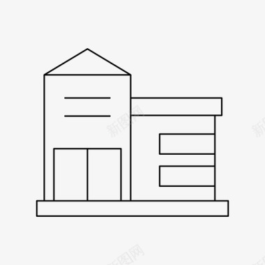 房屋房屋建筑物地产图标