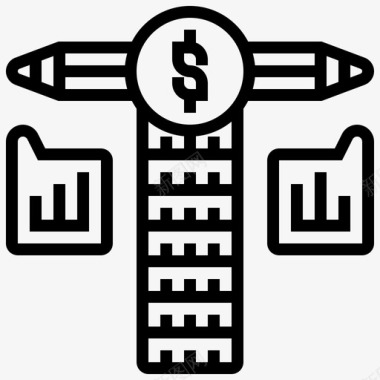 财务收据资产负债表会计财务图标