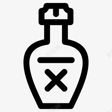 回收利用瓶毒瓶玻璃药图标