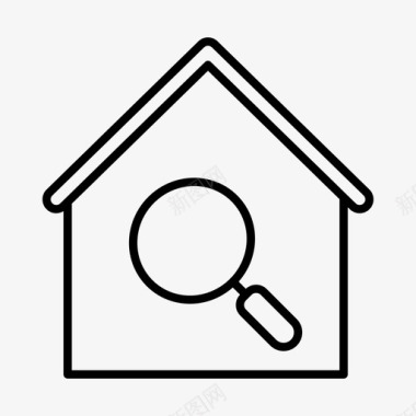 尖顶房子家庭搜索主页房子图标