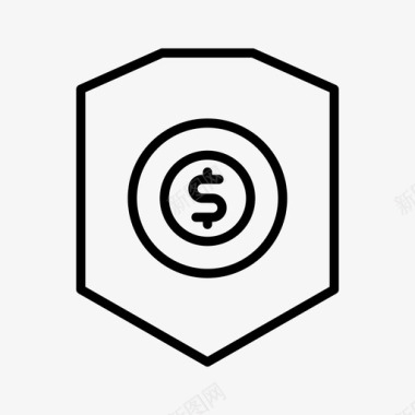 皇家盾徽章美元图标
